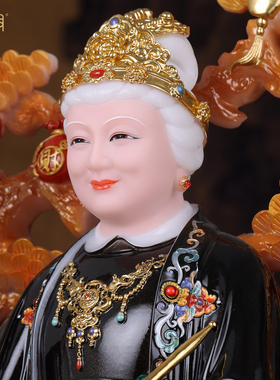 东北铁刹山黑妈妈佛像供奉摆件
