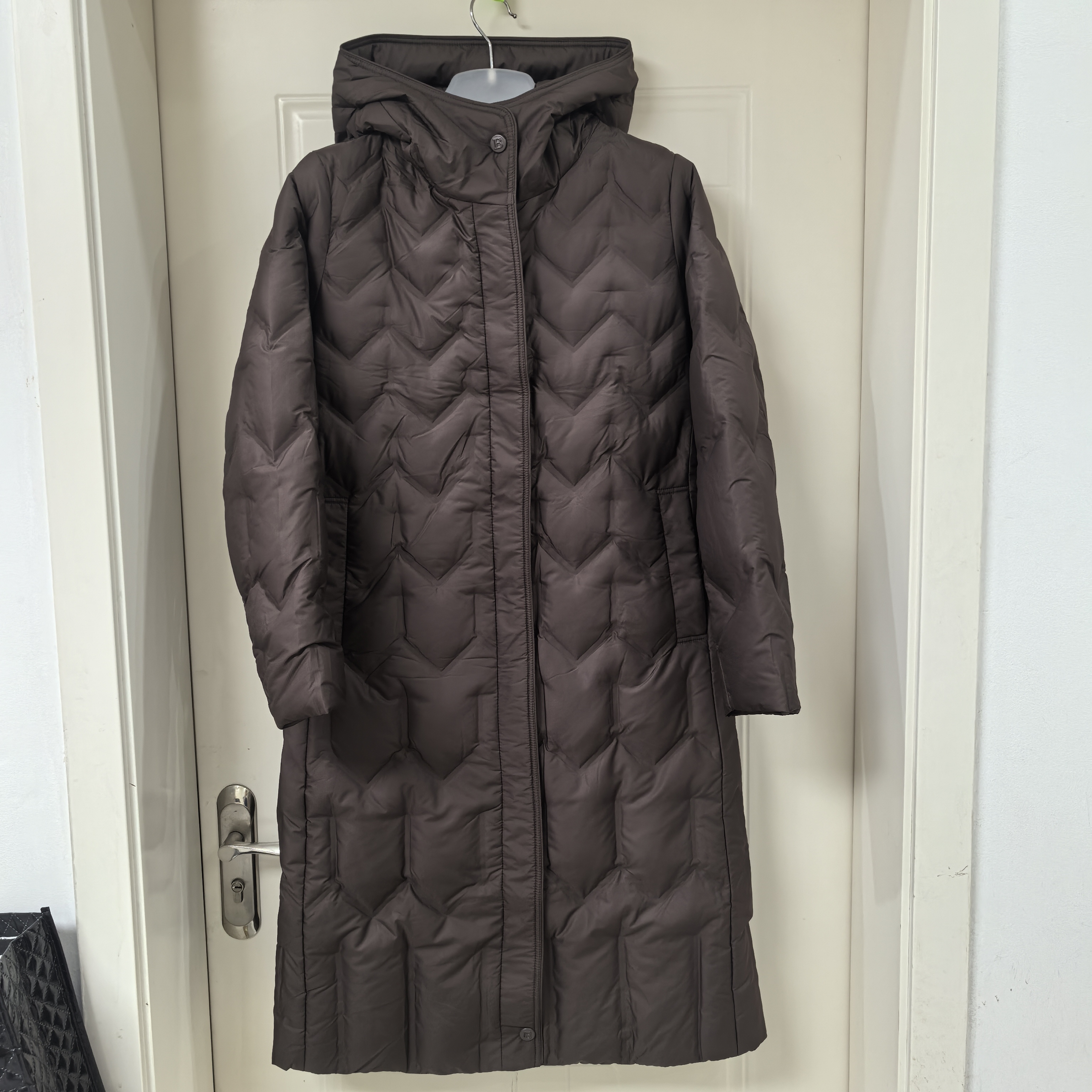 露韵诗羽绒服268767专柜秋羽绒轻薄长款保暖修身显瘦轻柔鹅绒服 - 图1