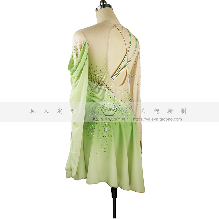 VALEVA花样滑冰表演服儿童成人滑冰服女童花样滑冰比赛演出考斯滕 - 图1