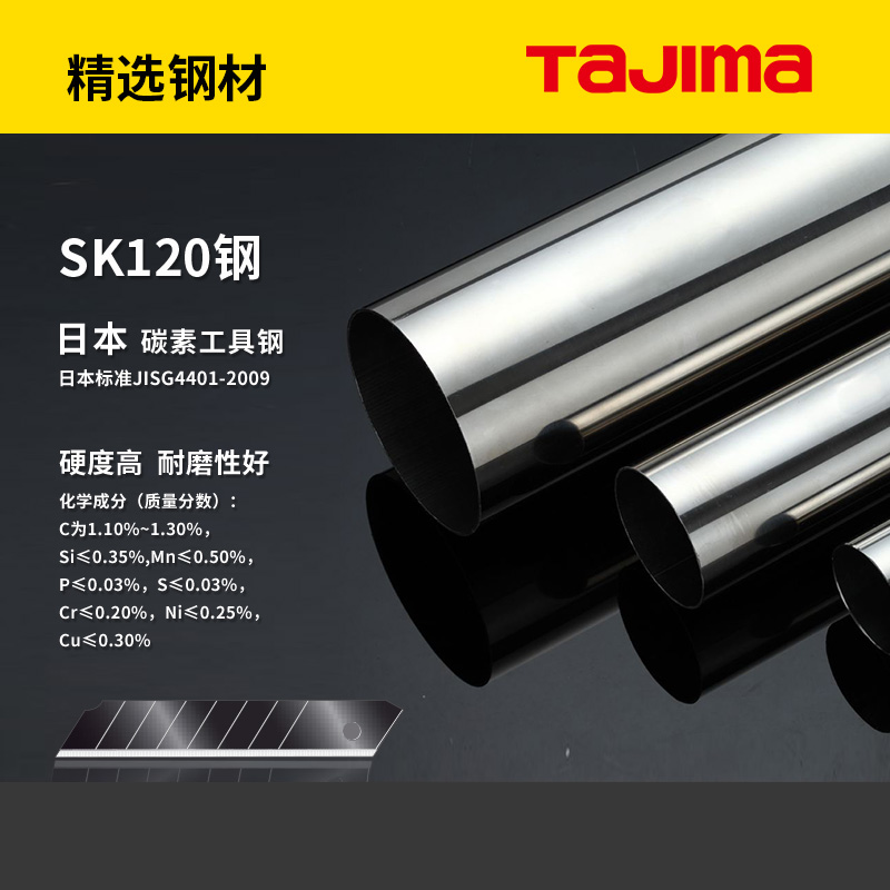 日本田岛刀片美工刀壁纸刀片SK120钢 小号大号9mm18mm 工业用正品