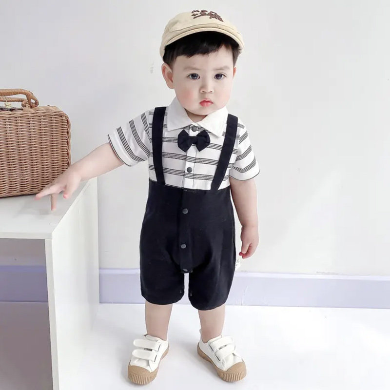 婴儿衣服夏季短袖夏装男女外出服 名儿贝乐连身衣/爬服/哈衣