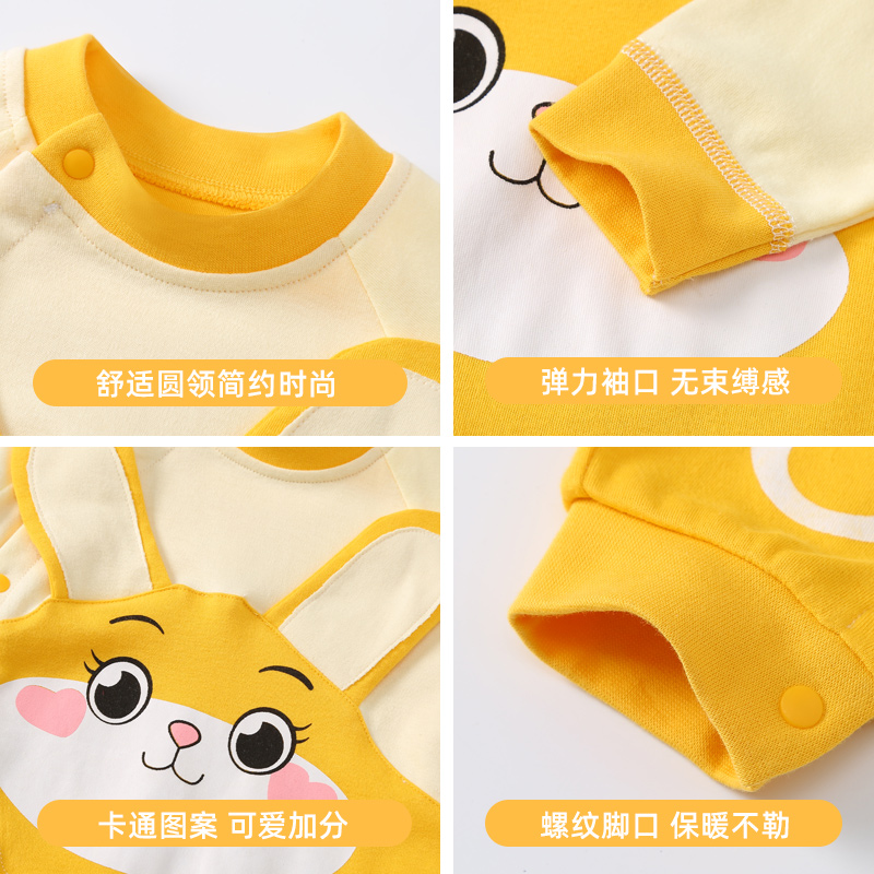 0-18月婴儿衣服秋冬春秋季满月宝宝男女连体衣公主外出新生儿秋装 - 图2