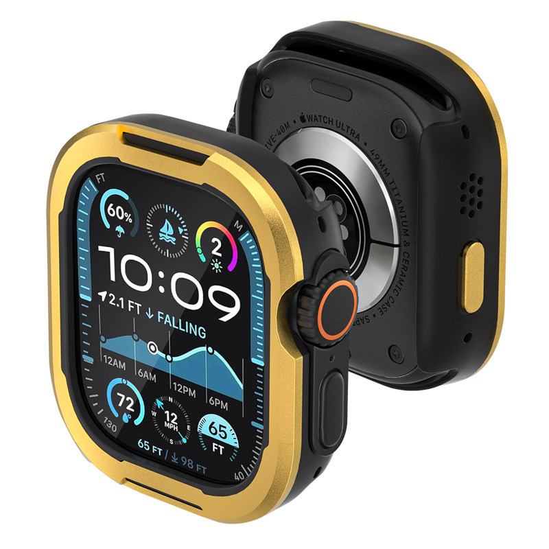 适用苹果手表11/10iwatchS987654se硅胶TPU+铝合金属保护壳Ultra3,淘宝优惠券,粉丝福利购,淘宝优惠卷