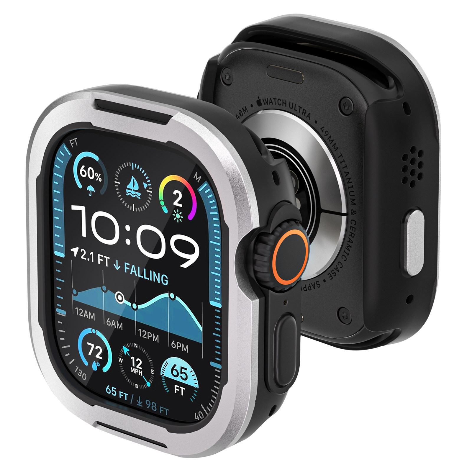 适用苹果手表11/10iwatchS987654se硅胶TPU+铝合金属保护壳Ultra3,淘宝优惠券,粉丝福利购,淘宝优惠卷