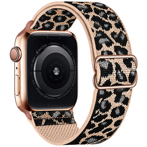 适用苹果iwatch11代10S987654SE2弹力八字扣尼龙豹纹手表带Ultra3 - 图3