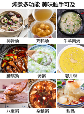 苏泊尔全自动陶瓷炖锅煲汤炖肉锅