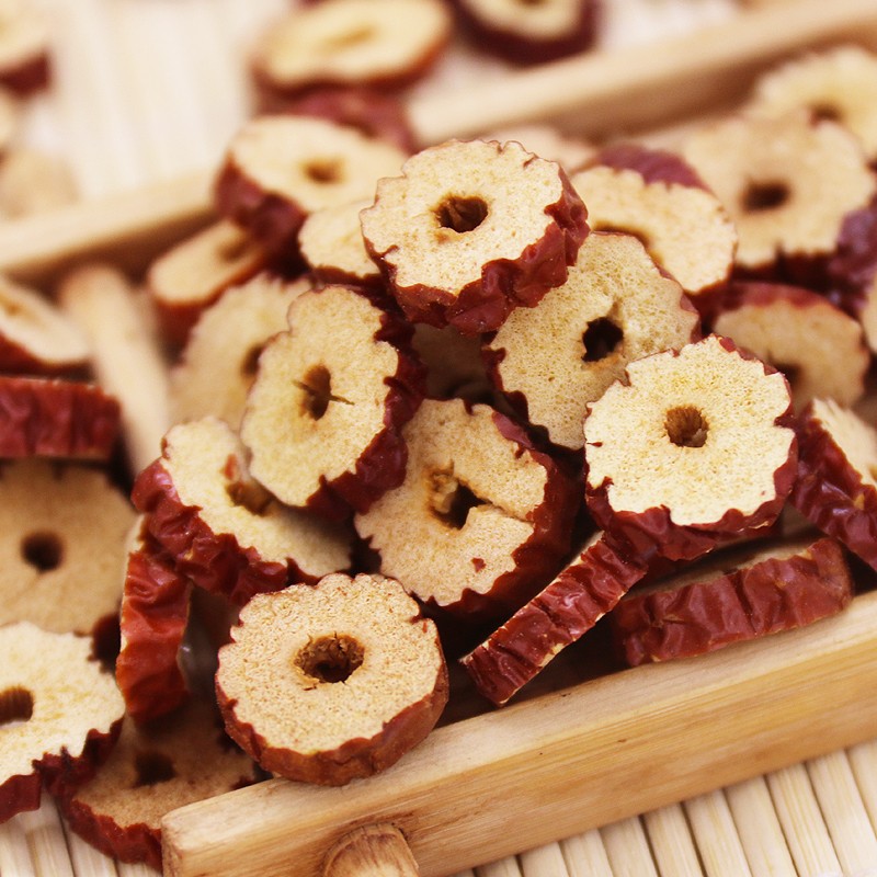 三叶果旗舰店三叶果红枣片1000克灰枣红枣干泡茶脆枣片无核零食红枣圈免洗包邮2