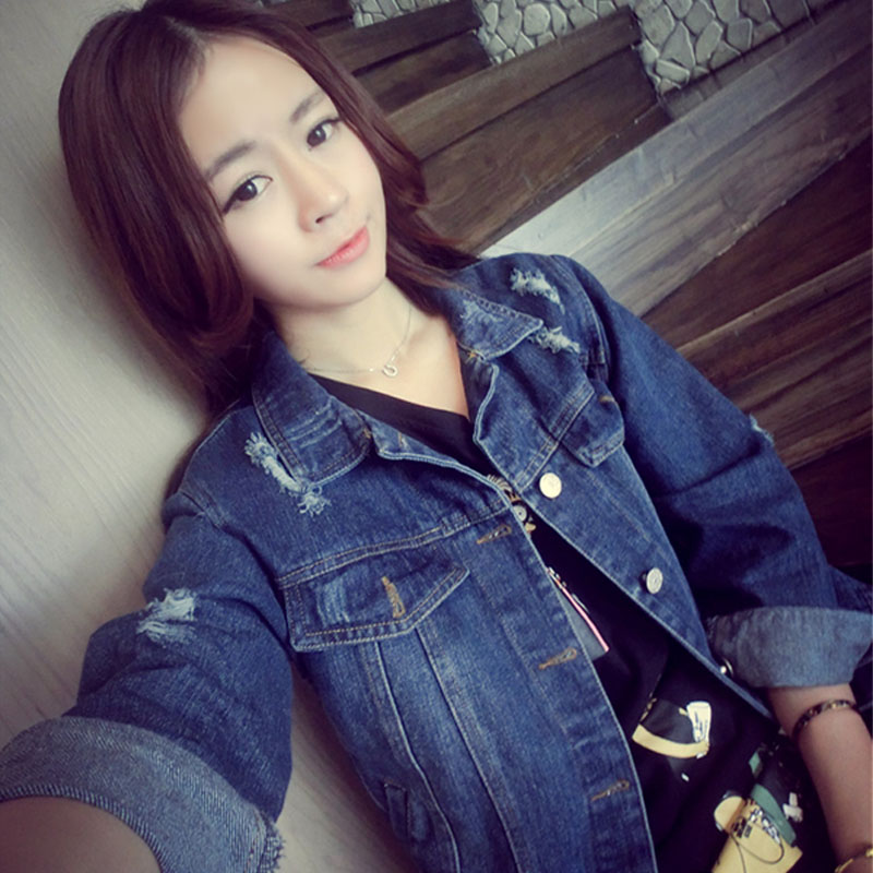 美金花旗舰店牛仔外套女韩版宽松短款春秋季新款上衣年秋装ins潮百搭bf风0