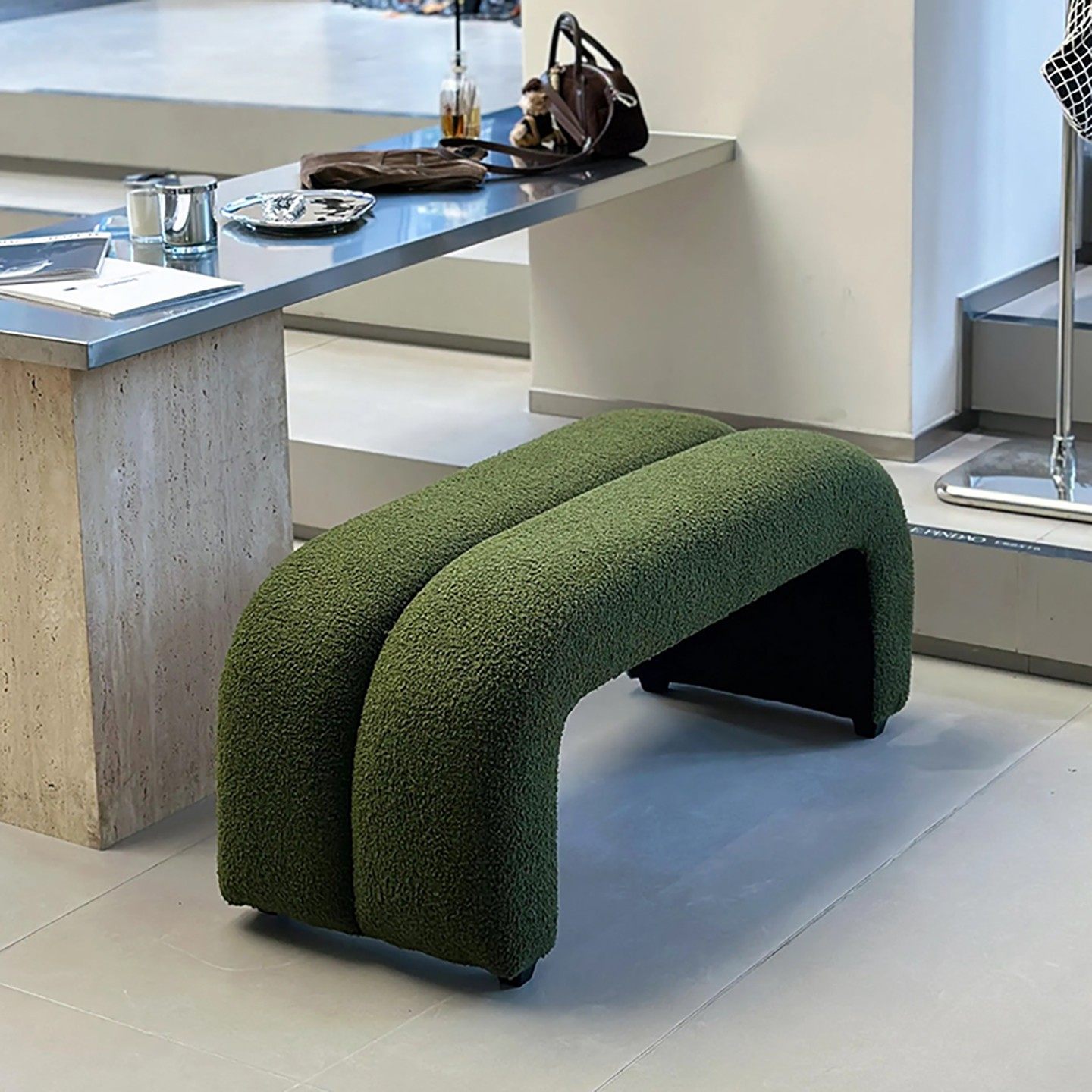 北欧简约时尚入户换鞋凳弧形设计家用穿鞋凳进门凳长条凳沙发凳,淘宝优惠券,粉丝福利购,淘宝优惠卷