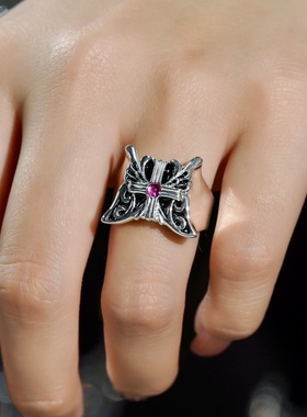 足银高温珐琅戒指中二病要谈恋爱