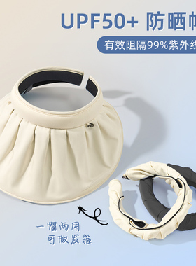 大帽檐空顶发箍两用帽子