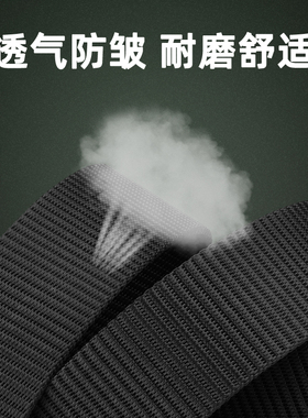 卡帝乐鳄鱼快插扣头帆布军训腰带