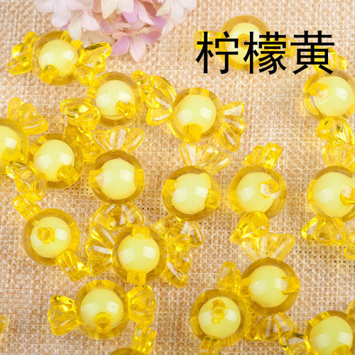 28mm*16mm糖果珠中珠串珠散珠手工diy手链珠子绳手串彩色穿珠饰品 - 图1