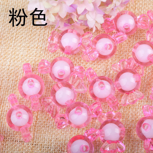 28mm*16mm糖果珠中珠串珠散珠手工diy手链珠子绳手串彩色穿珠饰品 - 图0