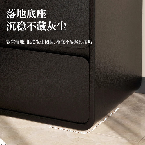 高级感床头柜免安装实木现代简约新款置物架床边柜卧室家用收纳柜 - 图2