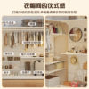 Perforated board floor-standing clothes hanger open simple storage rack