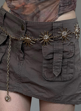 太阳花金属链条腰链百搭四季配饰