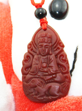 精雕红玉髓大日如来属猴挂坠