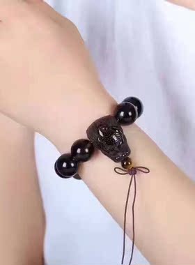 天然冰种龙头霸气风水晶手链