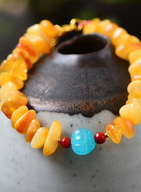 不定型碎石南瓜珠百搭天然蜜蜡