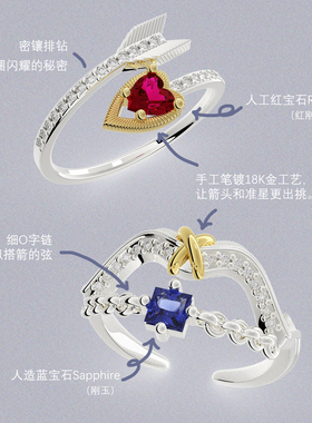 元术乐之原创设计红宝石开口戒