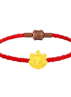 女生足金转运珠可爱手链串珠新款