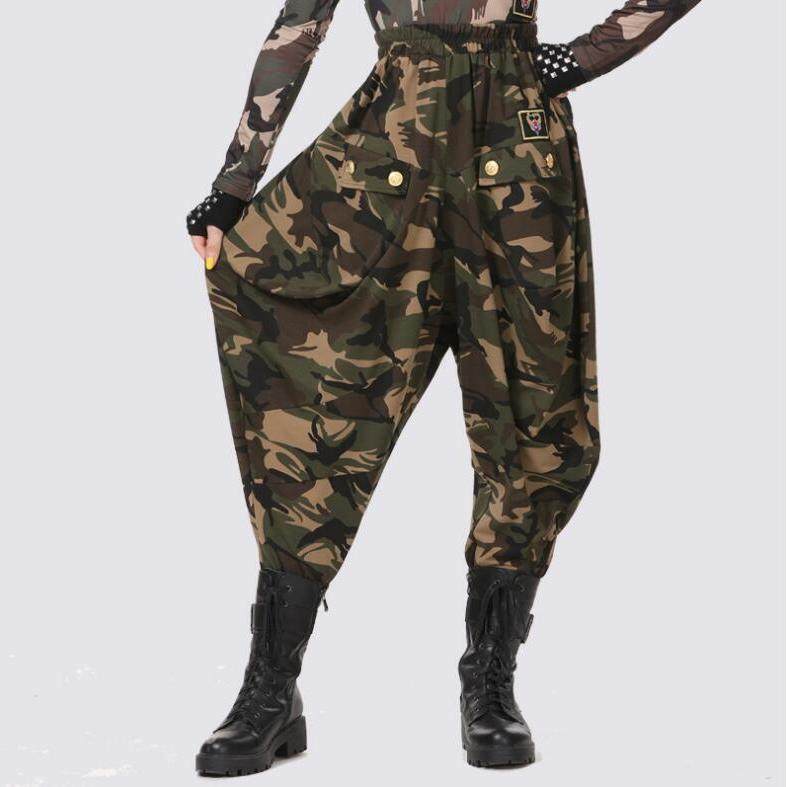 新款水兵舞迷彩服装女军迷长短袖T恤广场舞团队表演迷彩哈伦裤子,淘宝优惠券,粉丝福利购,淘宝优惠卷