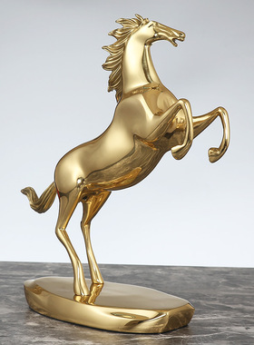 黄铜马摆件马到成功欧式装饰品家居客厅玄关电视柜酒柜公室礼品