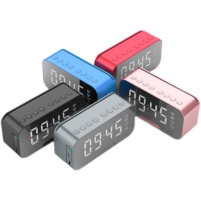 桌面蓝牙音箱收音机一体多功能插卡镜面闹钟学生收款重低音小音响,淘宝优惠券,粉丝福利购,淘宝优惠卷