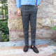 Retro British style business gentleman plaid casual trousers