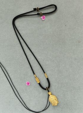 黄金吊坠绳纯手工编织项链绳女款黑绳高档玉石翡翠挂绳定制