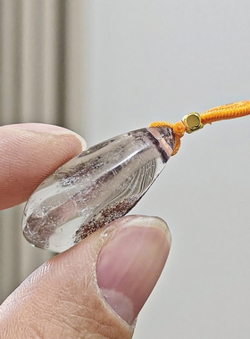 一物一图高端宝石天然红幽灵水滴形裸坠DIY小提溜配件无配绳