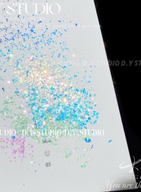 大渔手作｜梦境斑斓幻彩偏光碎碎流麻滴胶美甲手工手作材料包亮片