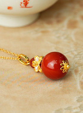 御臻珠宝南红S925银葫芦吊坠