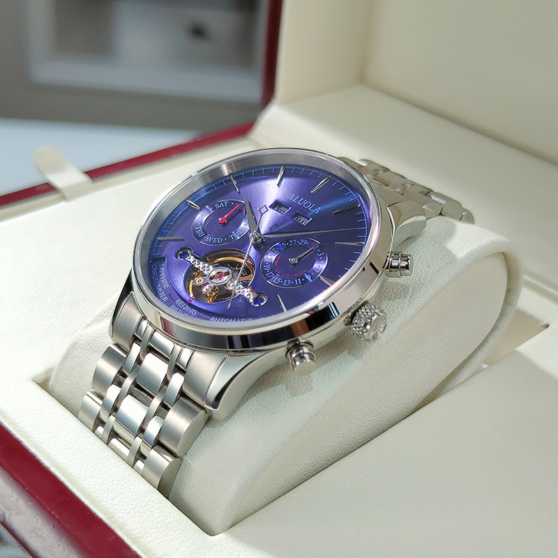 卡罗莱男士时尚十大镂空防水机械表 卡罗莱乔邦国产腕表