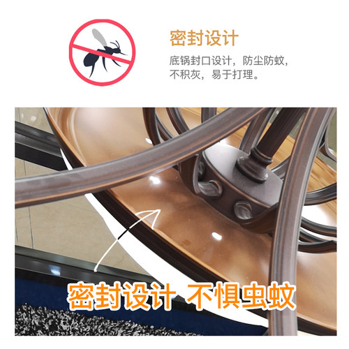 极有家 美式小吊灯卧室灯入户灯复古阳台灯田园玄关灯防尘灯单头 - 图2