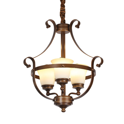 美式复古别墅楼梯小吊灯餐厅灯卧室灯书房灯阳台灯单头设计师款 - 图3