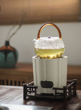 龙隐斋【菱花】白泥电陶炉煮茶炉器家用中式开窗静音无辐射不挑壶