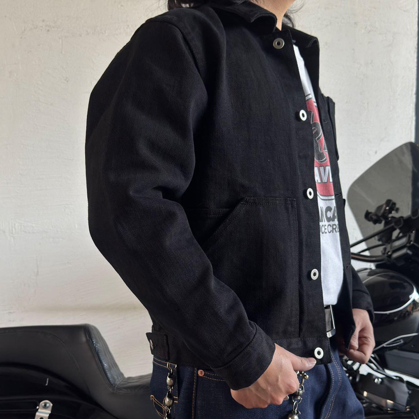 25oz碳化黑重磅赤耳丹宁牛仔Type2代夹克蓝黑叠染666直筒牛仔裤,淘宝优惠券,粉丝福利购,淘宝优惠卷