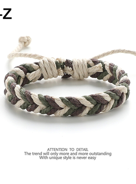 棉麻手链男女ins风手工编织文艺