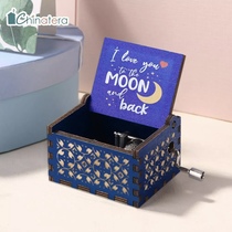 You are my sunshine music box Hand Clockwork Mini Mechanical Wood Octasonic Box Creative Gift Children Kindergarten