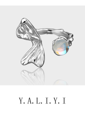 泫雅同款戒指月光石开口可调节女