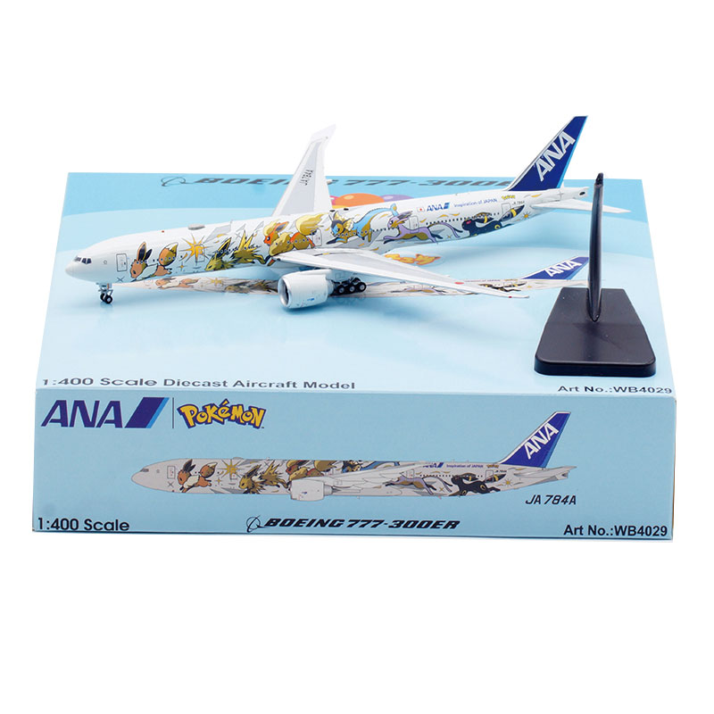 现货: 1:400全日空航空 B777-300ER JA784A 伊布 客机模型 WB4029 - 图3