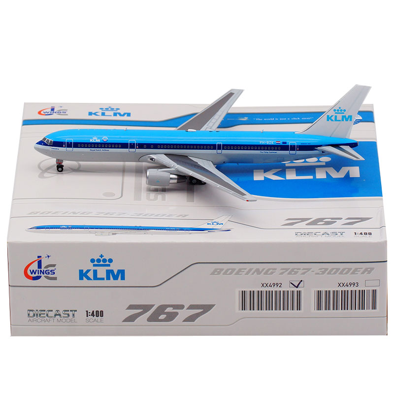 现货1:400 KLM荷兰航空 B767-300ER PH-BZK客机模型 XX4992合金-图3