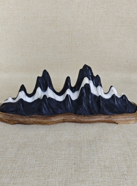 灵璧石假山峰靠山石摆件笔架山子天然原石雕刻奇石装饰摆件真石头