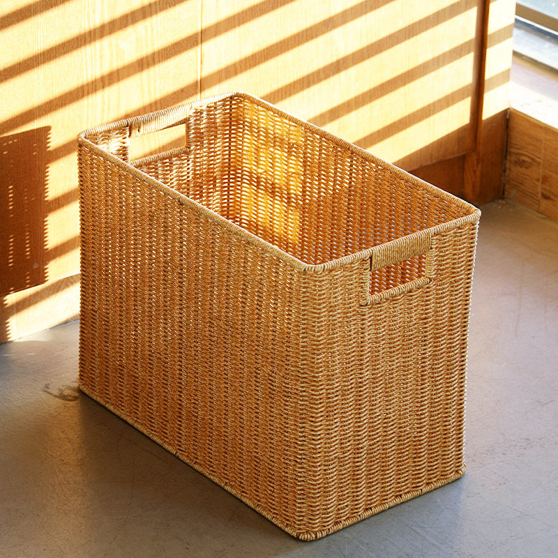 Kens书房橱柜收纳筐仿藤编织客厅杂物篮卧室衣物收纳筐现代简约风,淘宝优惠券,粉丝福利购,淘宝优惠卷