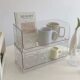 Acrylic transparent desktop storage box facial mask cosmetics perfume skin care products dressing table T-shaped sundry storage rack