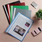 金得利 Папка пластиковой папки папки A4 Файл -папки Файл Файл Информация о зажиме LW320 Прозрачная обложка папка отчета синий цвет OS1079