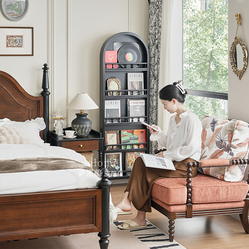 法式实木可旋转移动书架落地置物架多层收纳架客厅靠墙全身穿衣镜,淘宝优惠券,粉丝福利购,淘宝优惠卷