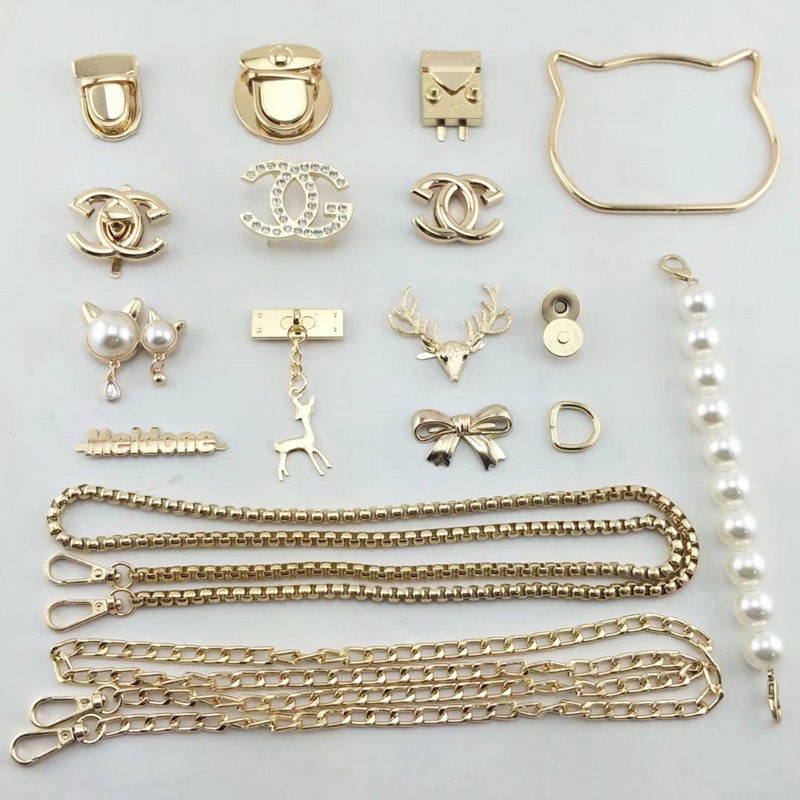 五金配件插扣锁扣链条珍珠手编毛线布条手工diy编织泫雅包材料包,淘宝优惠券,粉丝福利购,淘宝优惠卷